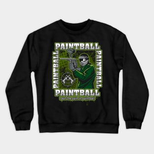 Paintball Player Green Team Crewneck Sweatshirt